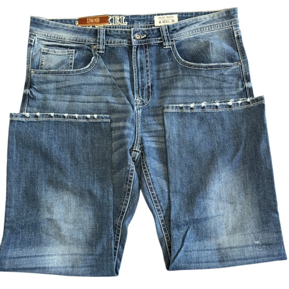 NWT Axel Mens Jeans Slim Boot Cut Stretch 40 x 30 Classic 5 Pocket New
